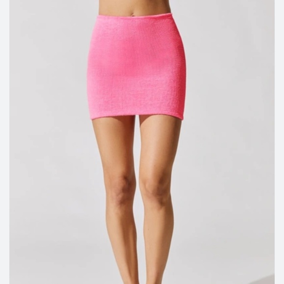 NWT Hunza G crinkle bodycon mini in Bubblegum as seen on Kylie Jenner - Picture 11 of 11